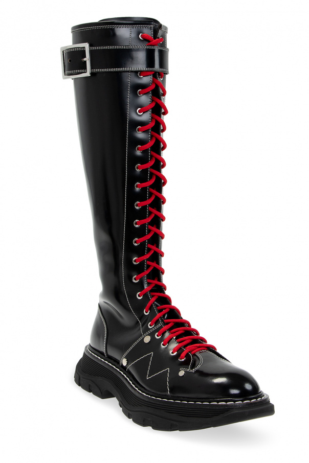 Alexander mcqueen knee high boots hotsell